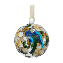 Διάφανη, Ανάγλυφη Μπάλα, Στολίδι "Ιβίσκοι & παπαγάλοι", Louis C. Tiffany, 80055559