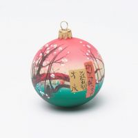 Χειροποίητη Χριστουγεννιάτικη Μπάλα, Γυαλι, Glitter Δαμασκηνιά, Van Gogh Museum, 691511