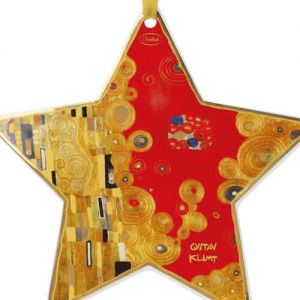 Πορσελάνινο Μενταγιόν Αστέρι "Το Φιλί", Gustav Klimt, DY001