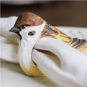 4 Kρίκοι για πετσέτες, με πουλιά, AWG570
